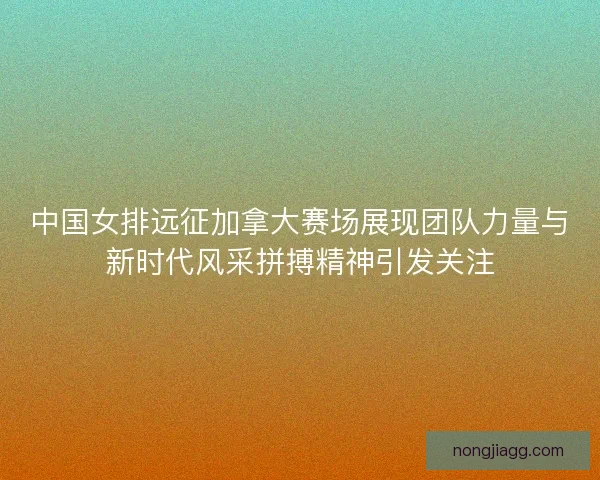 中国女排远征加拿大赛场展现团队力量与新时代风采拼搏精神引发关注